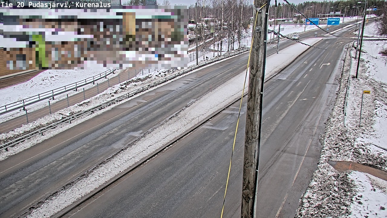 Weather Camera Image Road 20 Pudasjärvi, Kurenalus, Pudasjärvi, Pohjois-Pohjanmaa