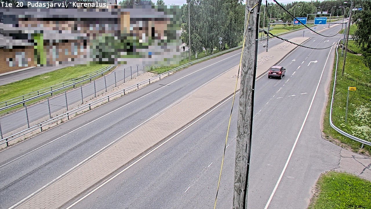 Weather Camera Image Väg 20Pudasjärvi, Kurenalus, Pudasjärvi, Pohjois-Pohjanmaa