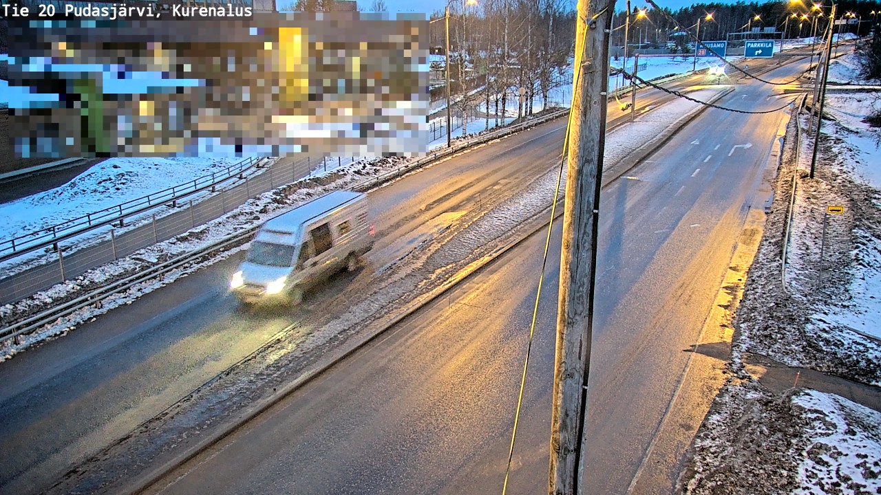 Weather Camera Image Väg 20Pudasjärvi, Kurenalus, Pudasjärvi, Pohjois-Pohjanmaa