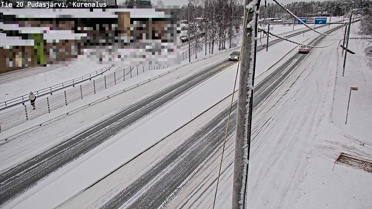 Weather Camera Image Road 20 Pudasjärvi, Kurenalus, Pudasjärvi, Pohjois-Pohjanmaa