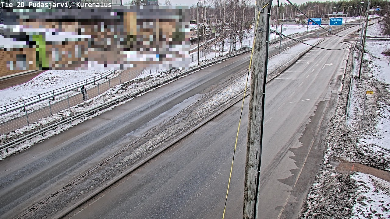 Weather Camera Image Väg 20Pudasjärvi, Kurenalus, Pudasjärvi, Pohjois-Pohjanmaa