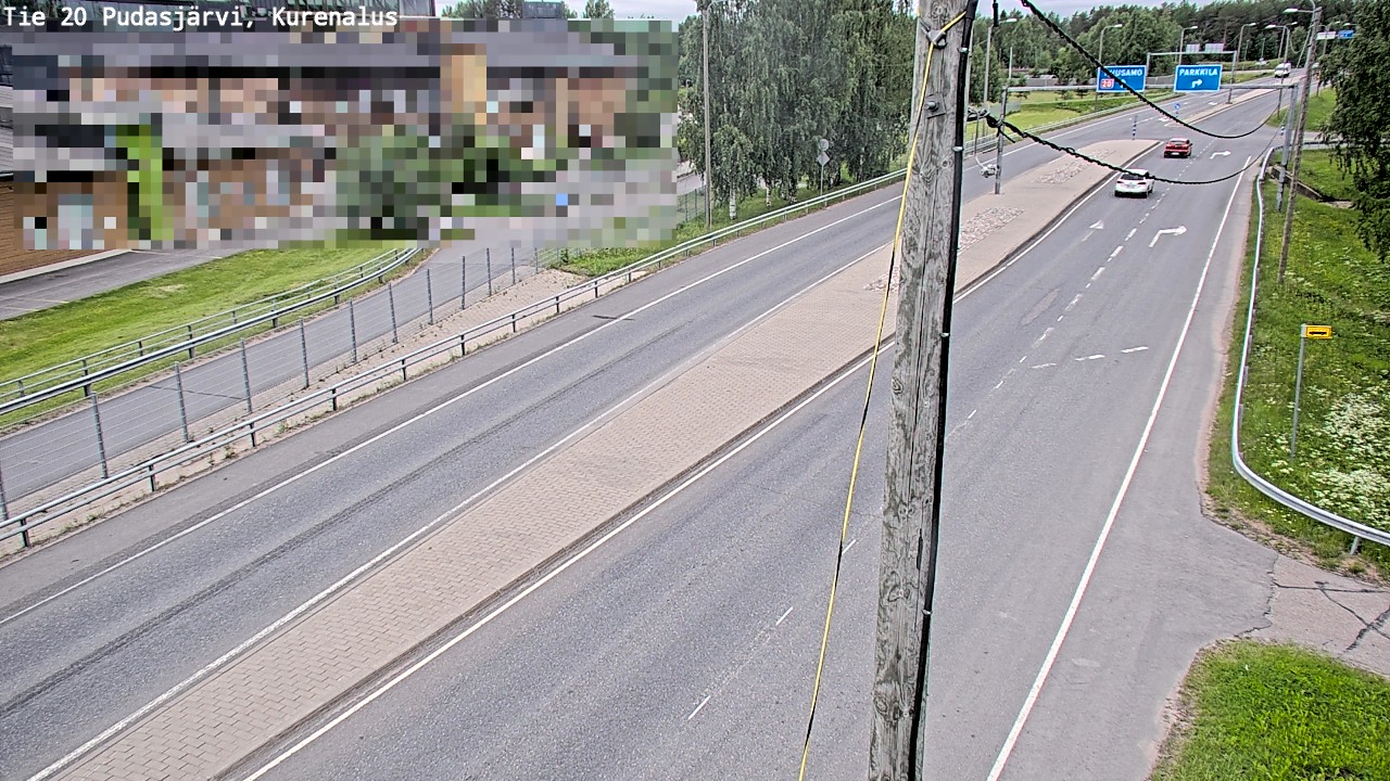 Weather Camera Image Road 20 Pudasjärvi, Kurenalus, Pudasjärvi, Pohjois-Pohjanmaa