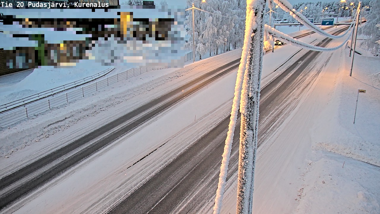 Weather Camera Image Road 20 Pudasjärvi, Kurenalus, Pudasjärvi, Pohjois-Pohjanmaa