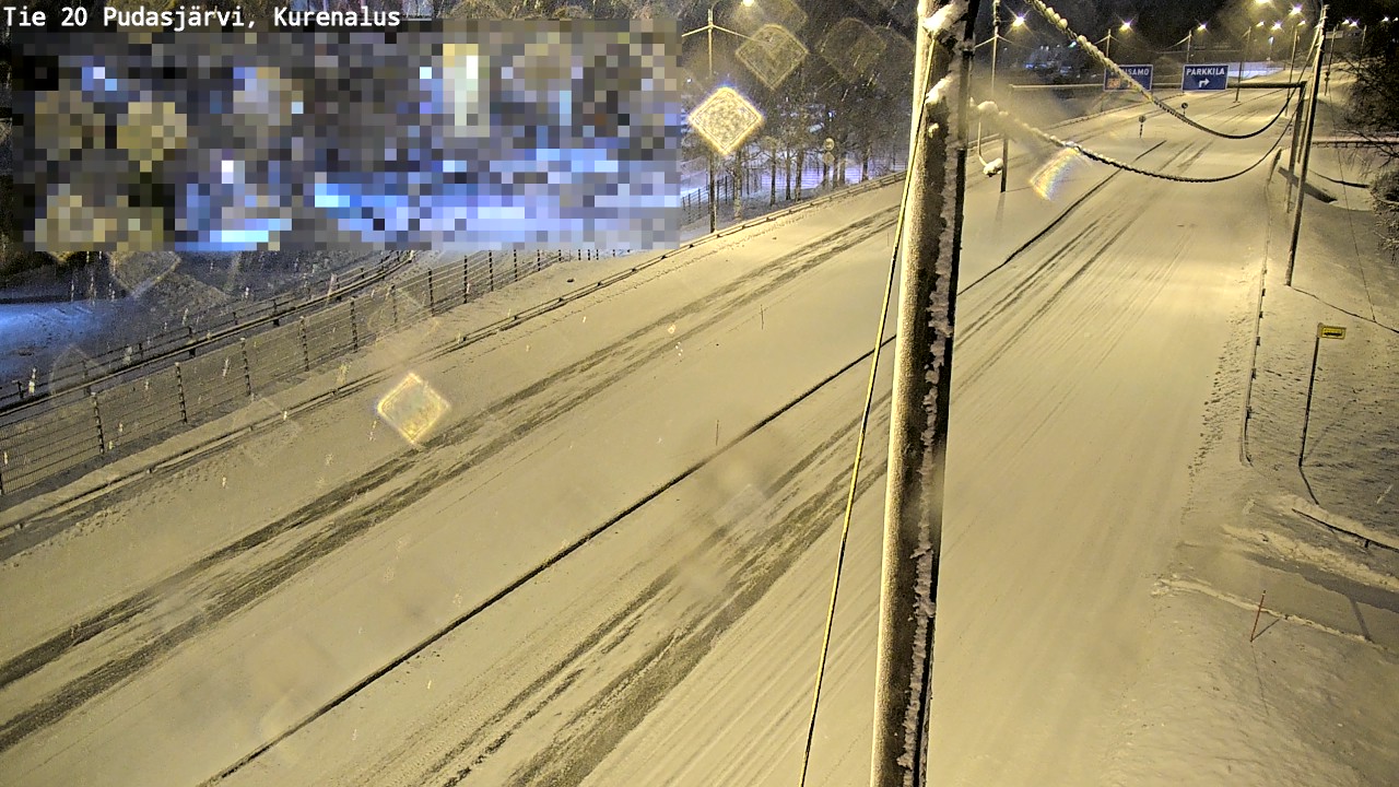 Weather Camera Image Road 20 Pudasjärvi, Kurenalus, Pudasjärvi, Pohjois-Pohjanmaa