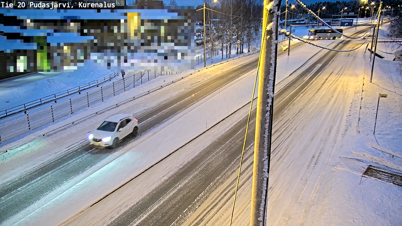 Weather Camera Image Road 20 Pudasjärvi, Kurenalus, Pudasjärvi, Pohjois-Pohjanmaa