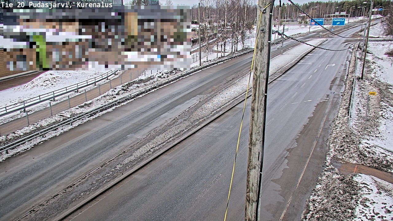 Weather Camera Image Road 20 Pudasjärvi, Kurenalus, Pudasjärvi, Pohjois-Pohjanmaa