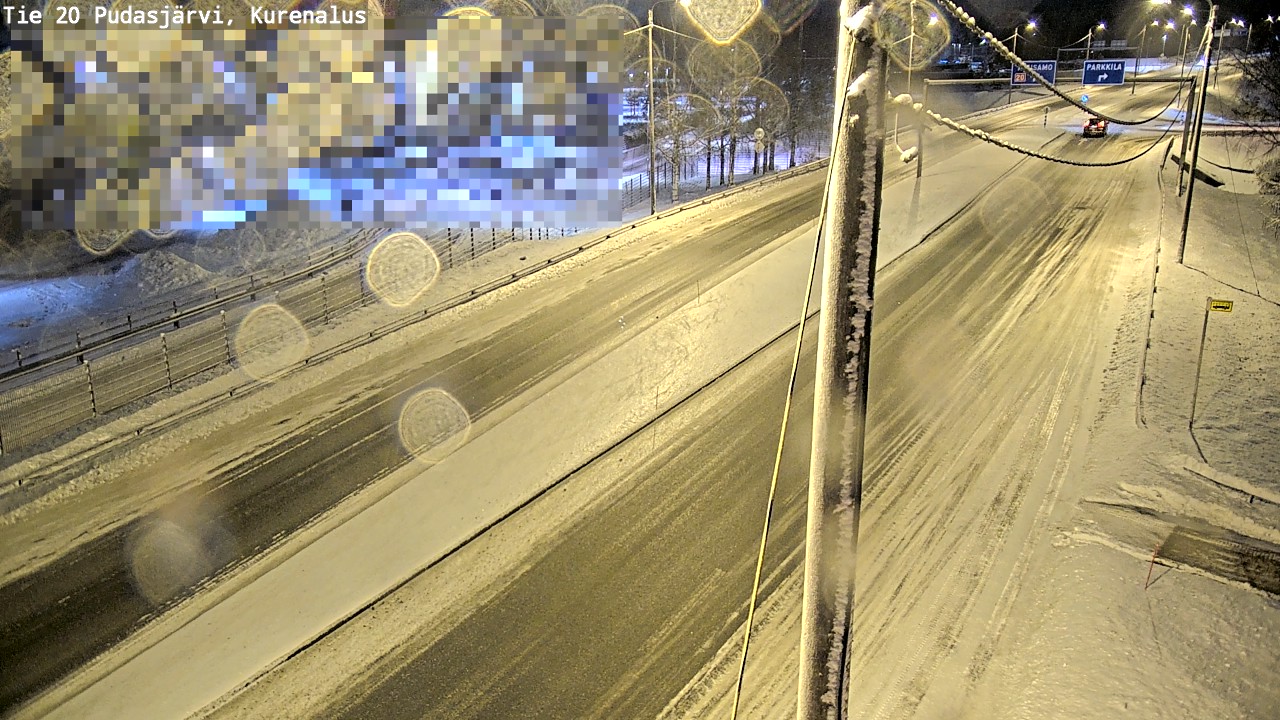 Weather Camera Image Road 20 Pudasjärvi, Kurenalus, Pudasjärvi, Pohjois-Pohjanmaa