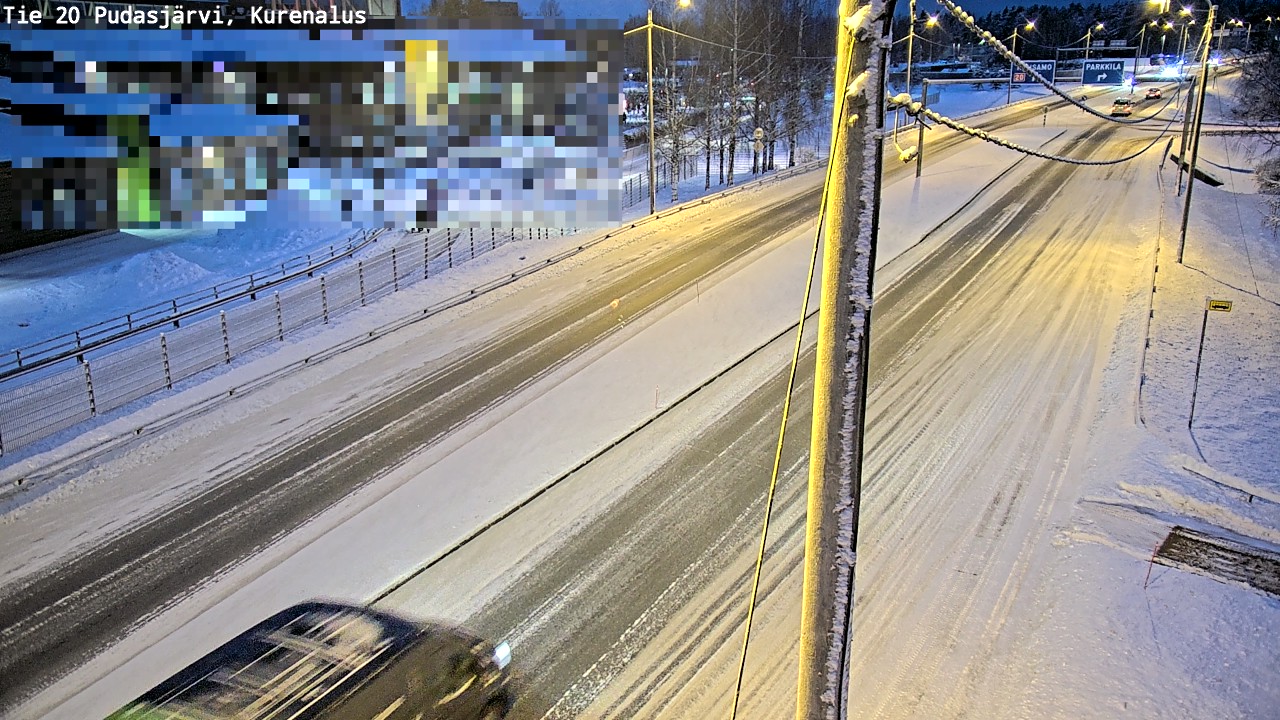 Weather Camera Image Road 20 Pudasjärvi, Kurenalus, Pudasjärvi, Pohjois-Pohjanmaa