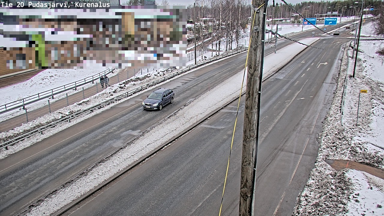 Weather Camera Image Road 20 Pudasjärvi, Kurenalus, Pudasjärvi, Pohjois-Pohjanmaa