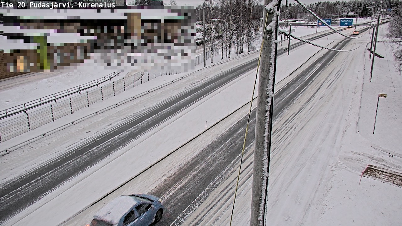 Weather Camera Image Road 20 Pudasjärvi, Kurenalus, Pudasjärvi, Pohjois-Pohjanmaa
