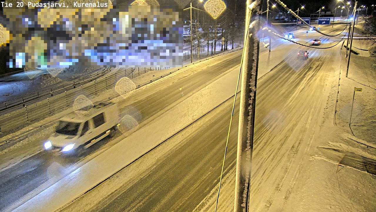 Weather Camera Image Road 20 Pudasjärvi, Kurenalus, Pudasjärvi, Pohjois-Pohjanmaa