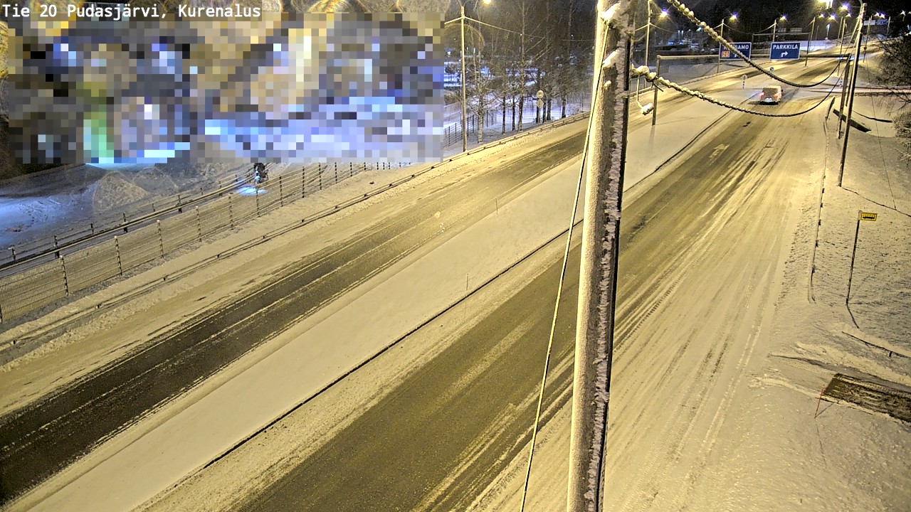 Weather Camera Image Road 20 Pudasjärvi, Kurenalus, Pudasjärvi, Pohjois-Pohjanmaa