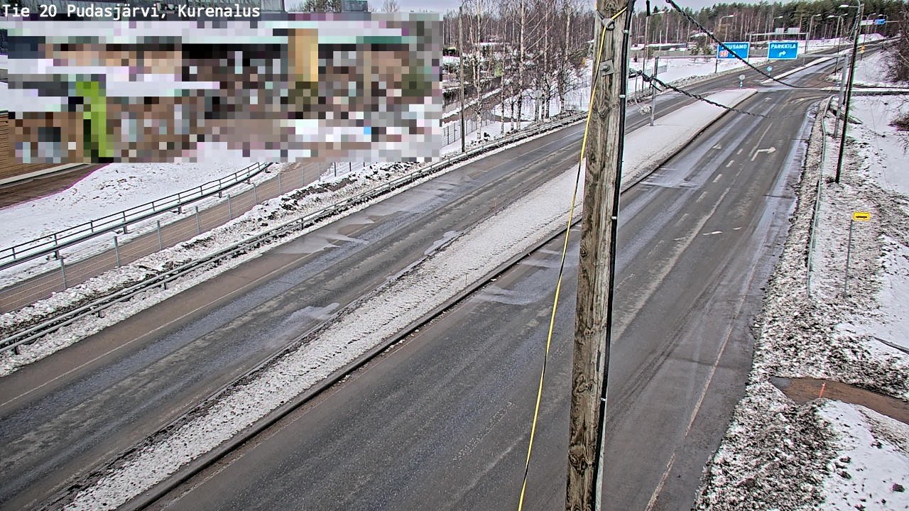 Weather Camera Image Road 20 Pudasjärvi, Kurenalus, Pudasjärvi, Pohjois-Pohjanmaa