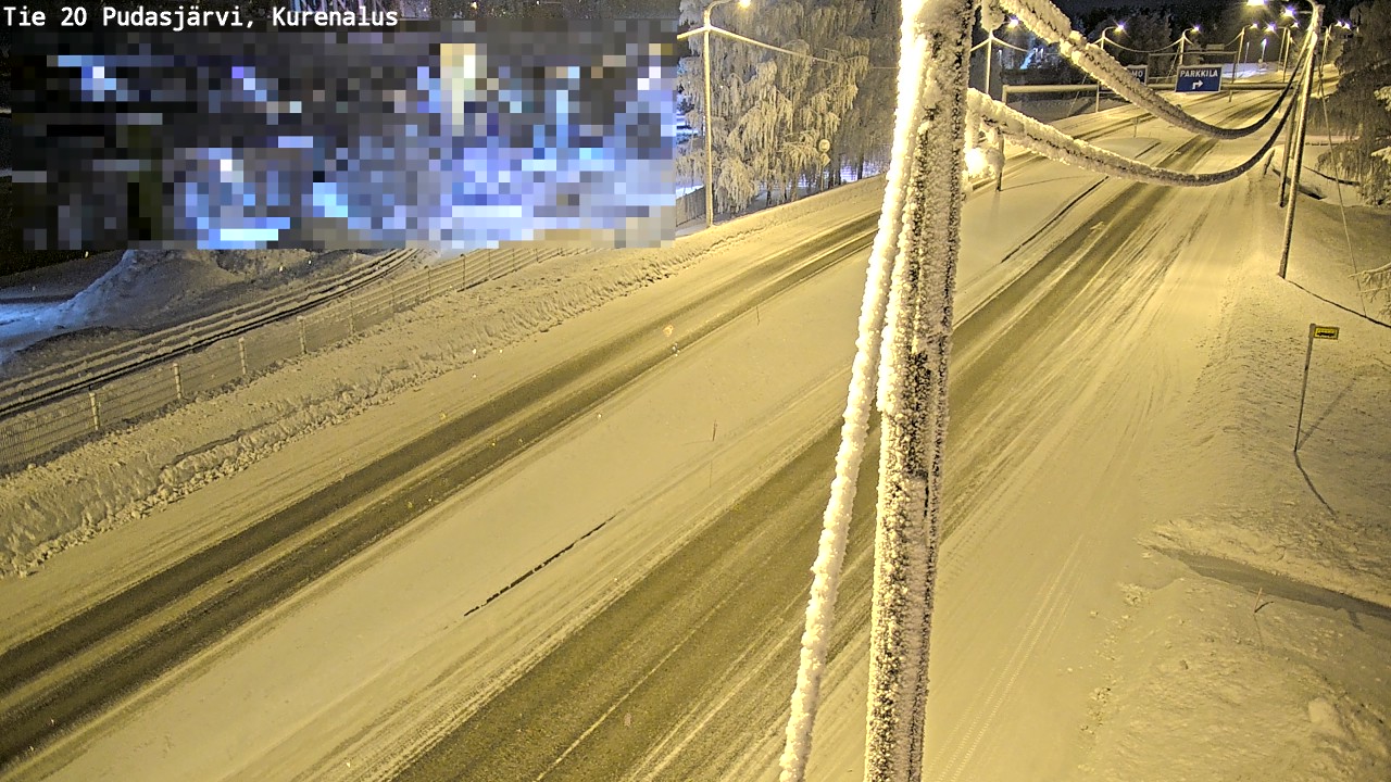 Weather Camera Image Road 20 Pudasjärvi, Kurenalus, Pudasjärvi, Pohjois-Pohjanmaa