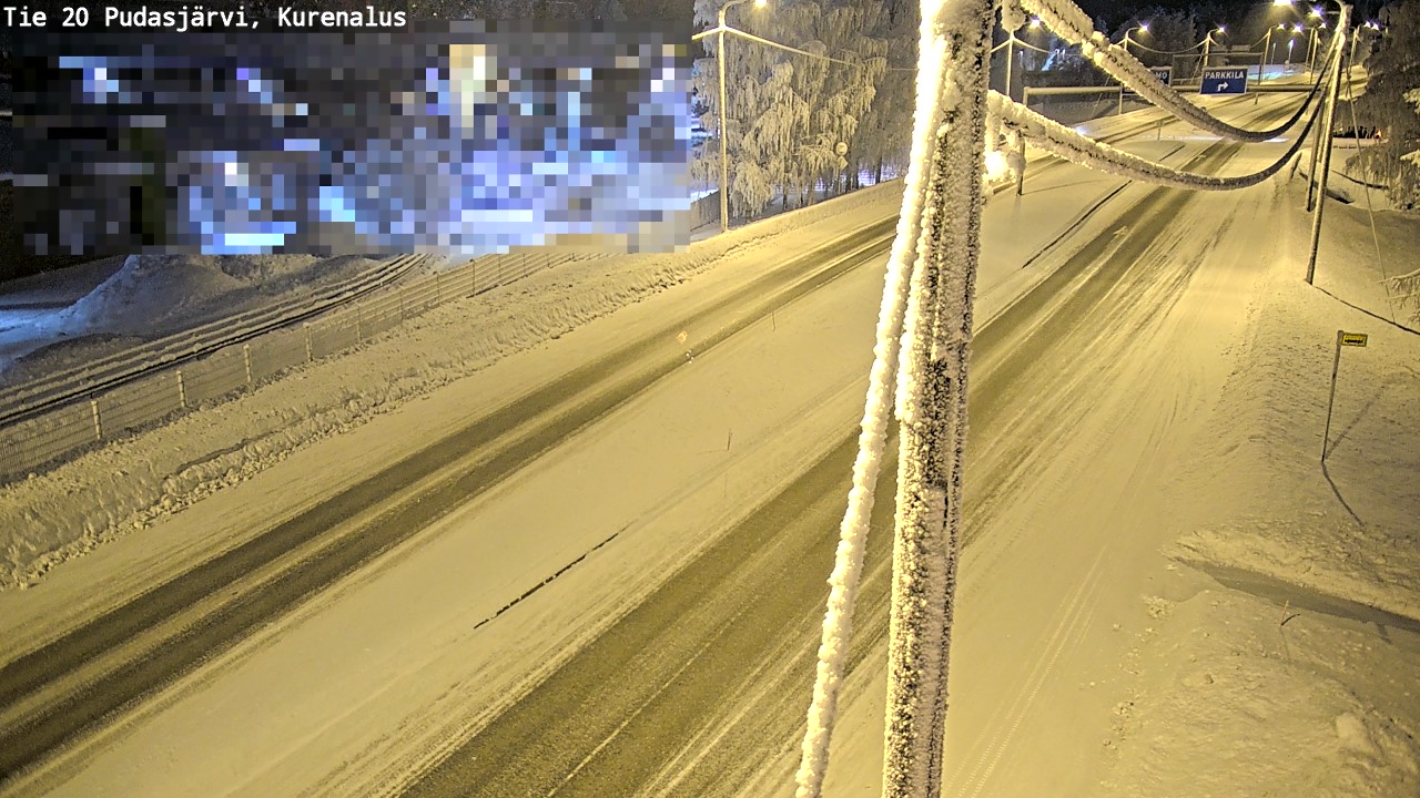 Weather Camera Image Road 20 Pudasjärvi, Kurenalus, Pudasjärvi, Pohjois-Pohjanmaa