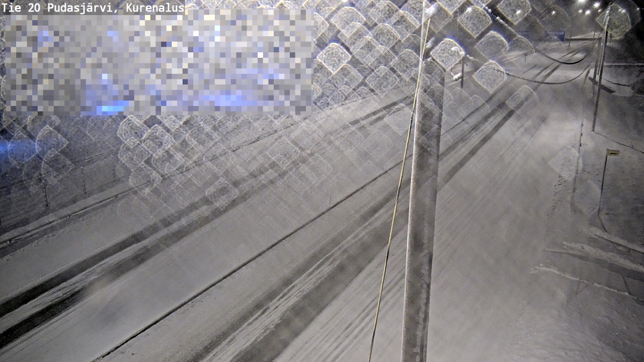 Weather Camera Image Road 20 Pudasjärvi, Kurenalus, Pudasjärvi, Pohjois-Pohjanmaa