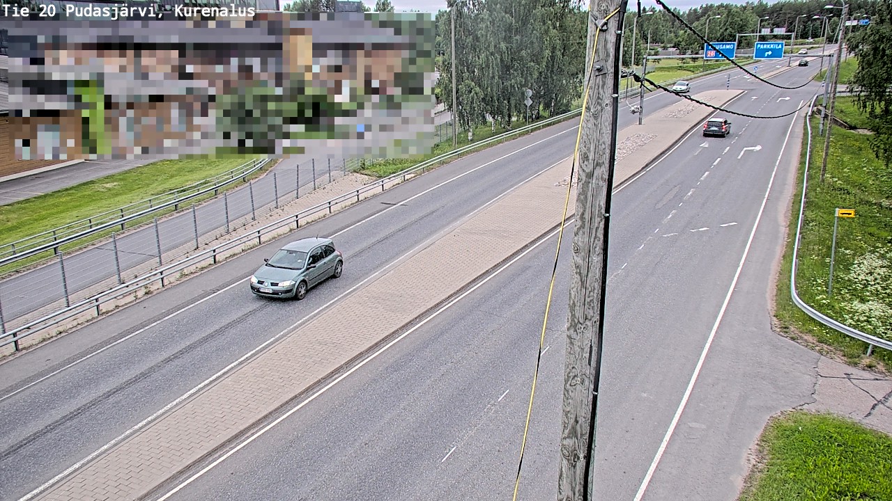 Weather Camera Image Road 20 Pudasjärvi, Kurenalus, Pudasjärvi, Pohjois-Pohjanmaa