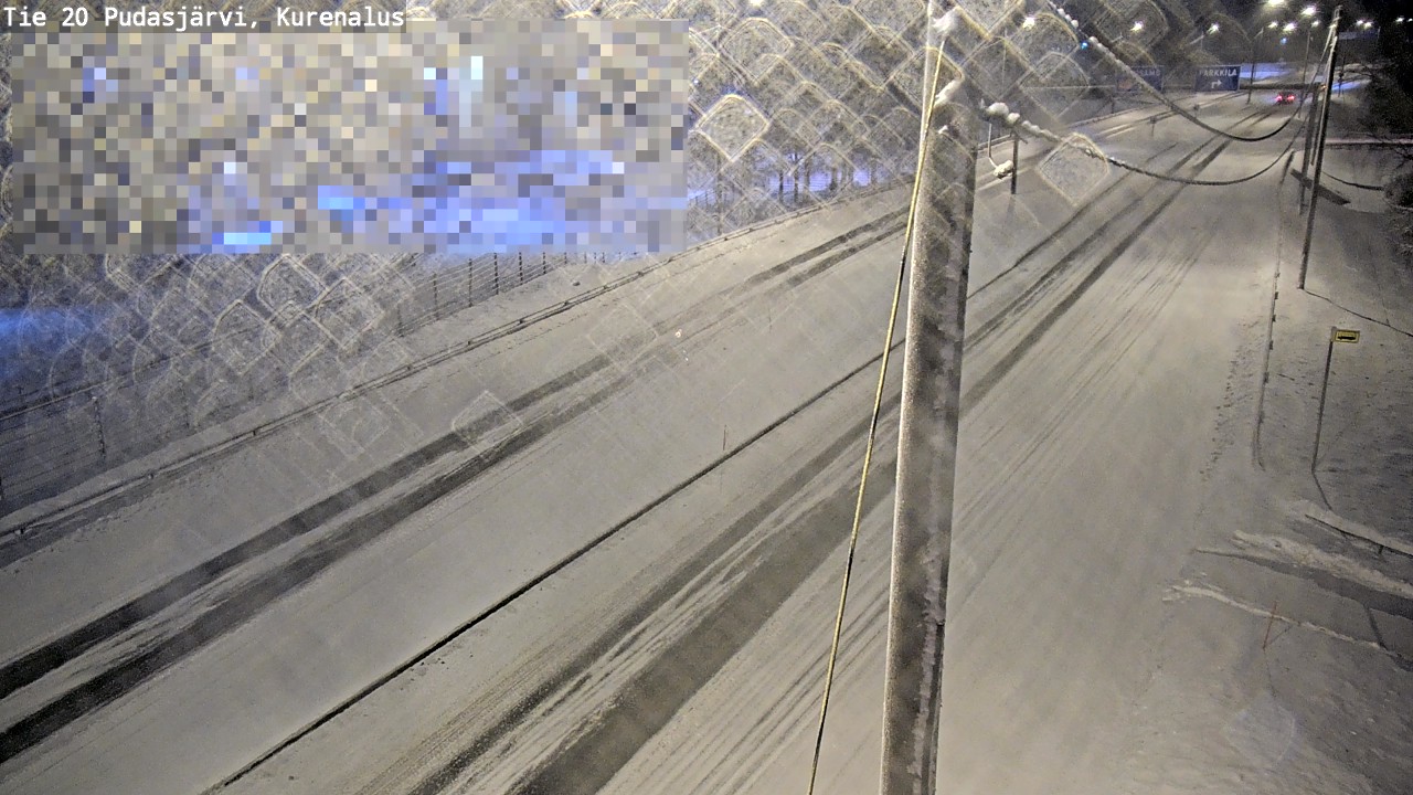 Weather Camera Image Road 20 Pudasjärvi, Kurenalus, Pudasjärvi, Pohjois-Pohjanmaa