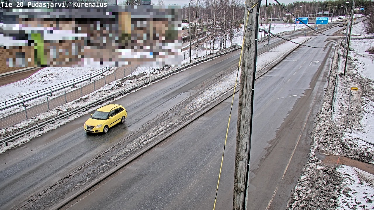 Weather Camera Image Road 20 Pudasjärvi, Kurenalus, Pudasjärvi, Pohjois-Pohjanmaa