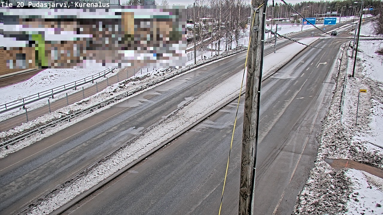 Weather Camera Image Road 20 Pudasjärvi, Kurenalus, Pudasjärvi, Pohjois-Pohjanmaa