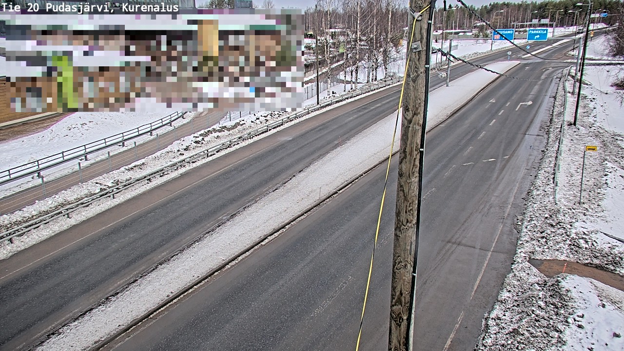 Weather Camera Image Road 20 Pudasjärvi, Kurenalus, Pudasjärvi, Pohjois-Pohjanmaa