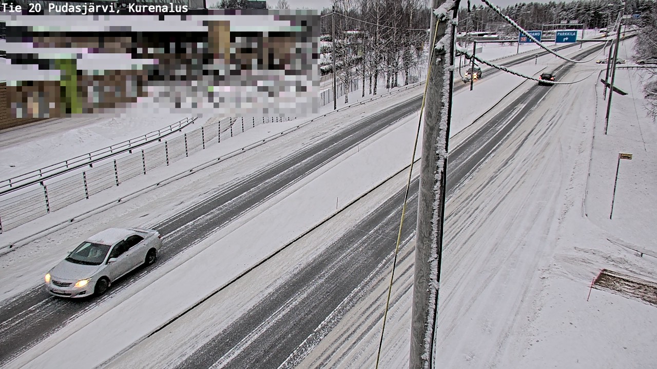 Weather Camera Image Road 20 Pudasjärvi, Kurenalus, Pudasjärvi, Pohjois-Pohjanmaa