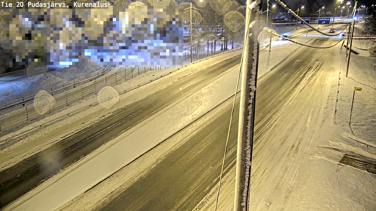 Weather Camera Image Road 20 Pudasjärvi, Kurenalus, Pudasjärvi, Pohjois-Pohjanmaa