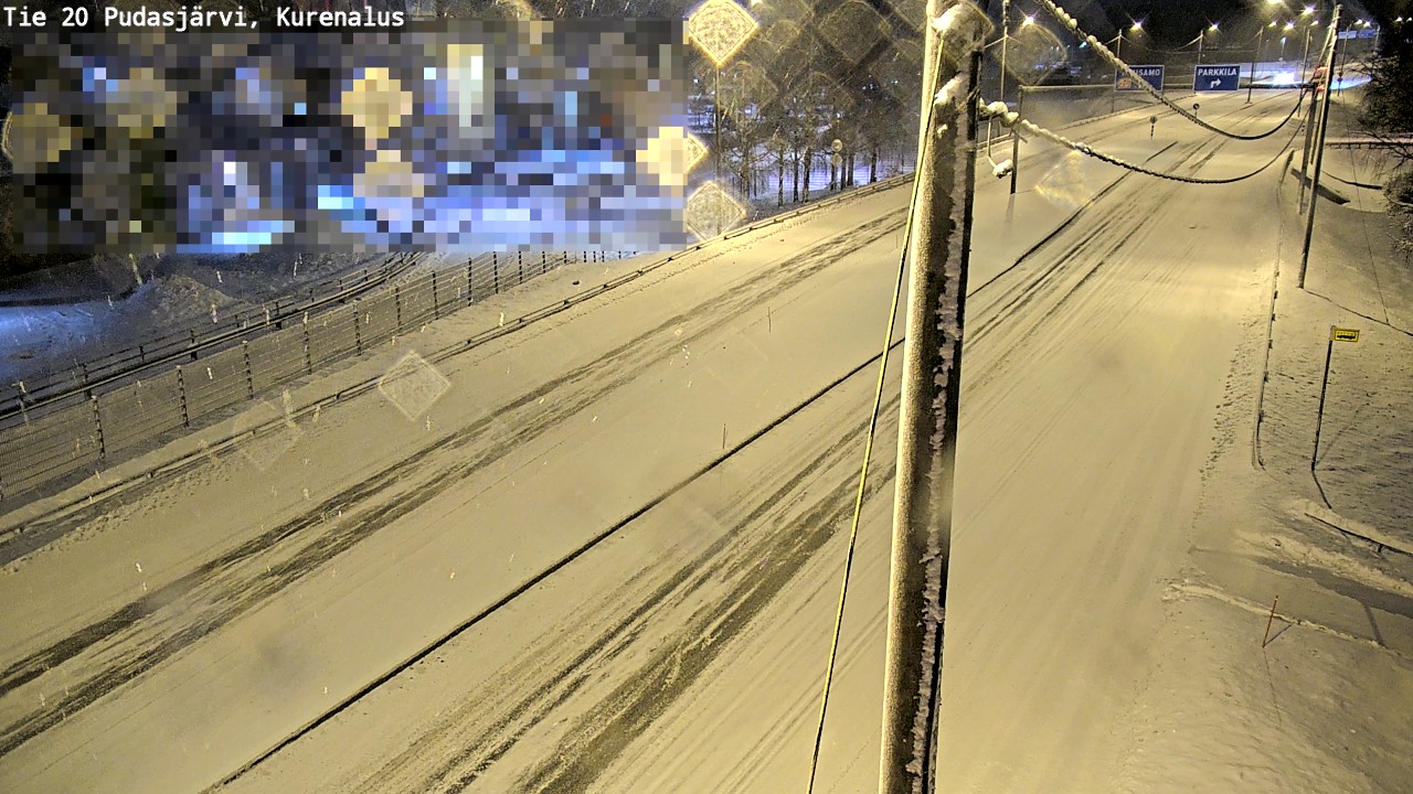 Weather Camera Image Road 20 Pudasjärvi, Kurenalus, Pudasjärvi, Pohjois-Pohjanmaa