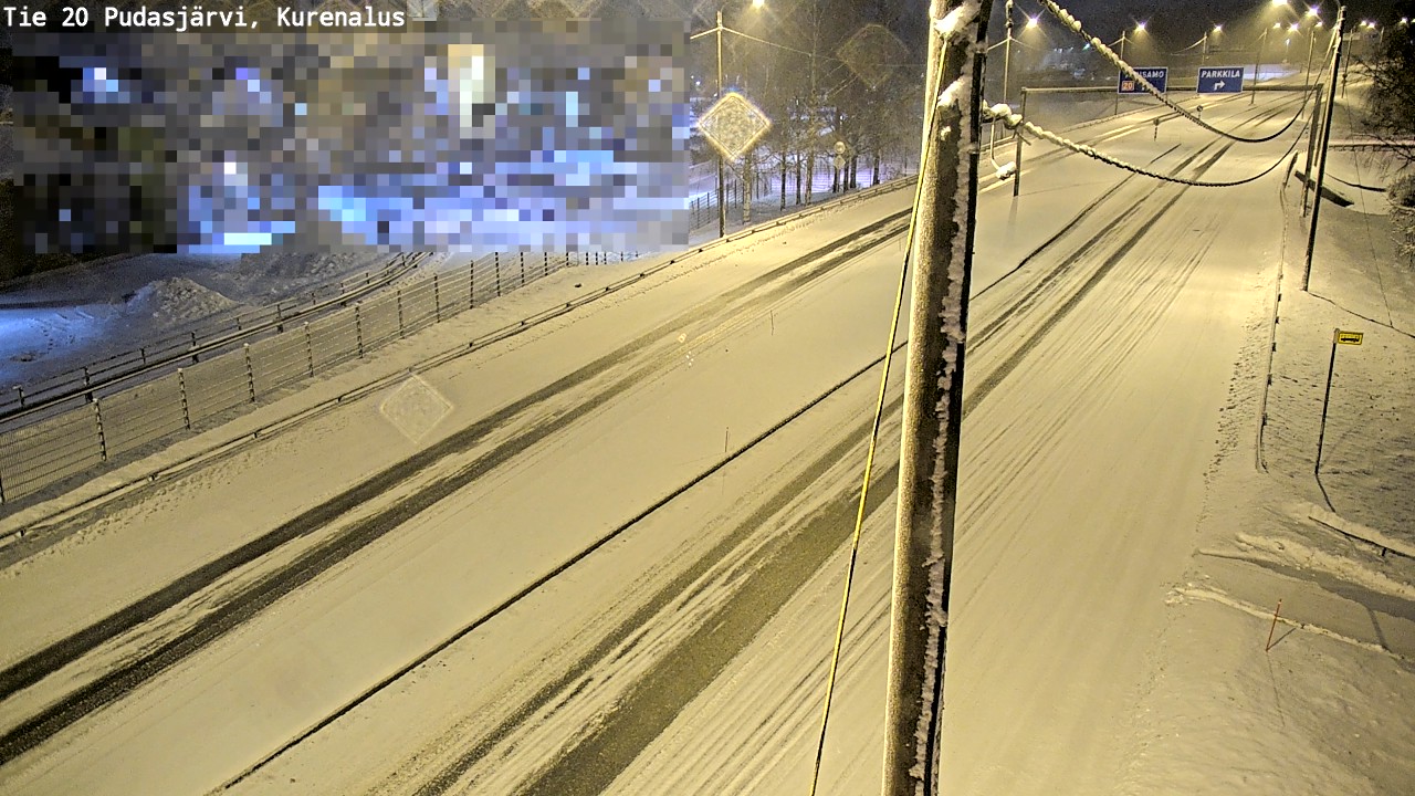 Weather Camera Image Road 20 Pudasjärvi, Kurenalus, Pudasjärvi, Pohjois-Pohjanmaa