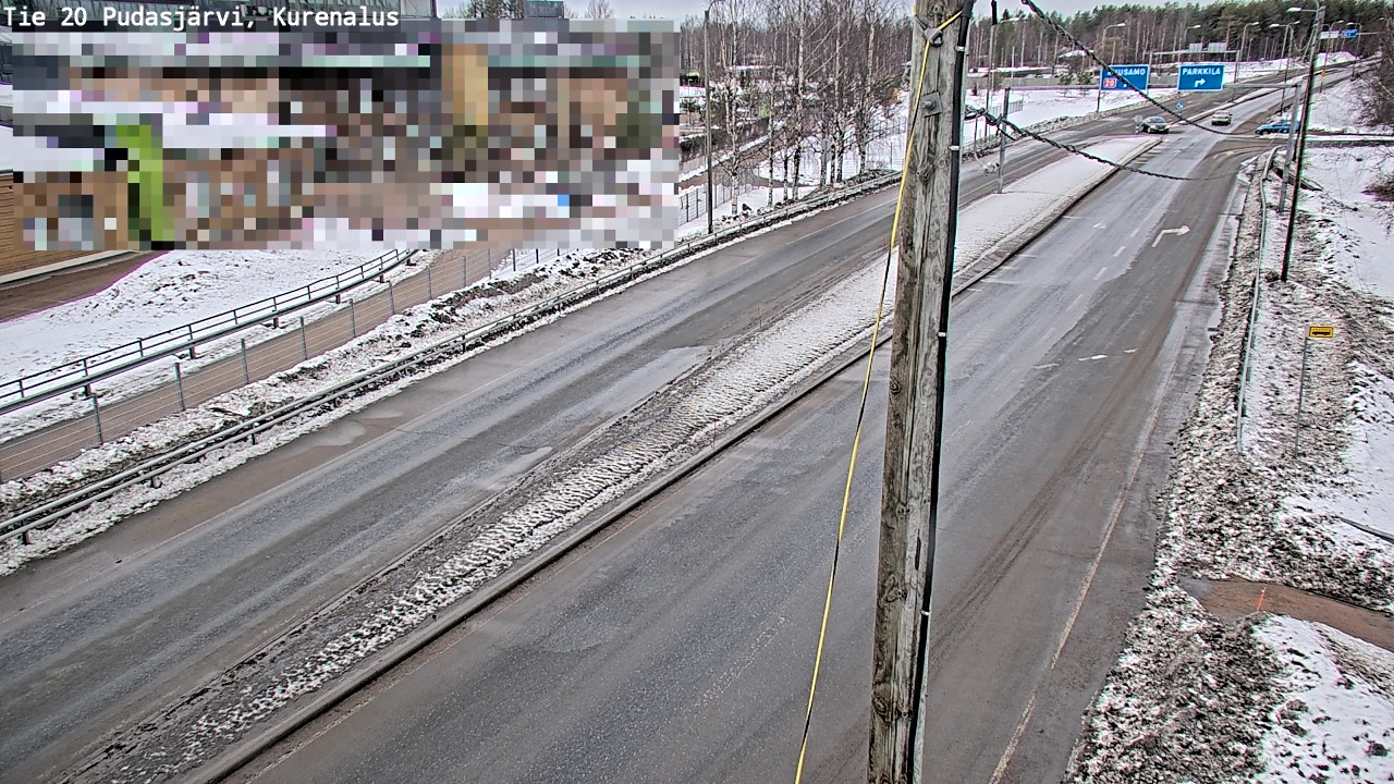 Weather Camera Image Road 20 Pudasjärvi, Kurenalus, Pudasjärvi, Pohjois-Pohjanmaa