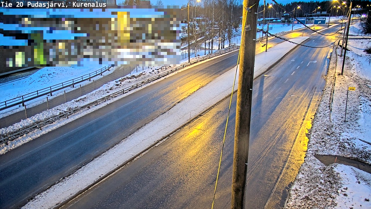 Kelikamerat Kuva Tie 20 Pudasjärvi, Kurenalus, Pudasjärvi, Pohjois-Pohjanmaa