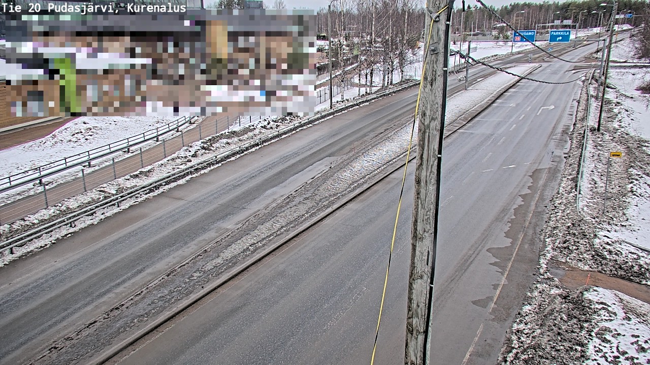 Weather Camera Image Väg 20Pudasjärvi, Kurenalus, Pudasjärvi, Pohjois-Pohjanmaa