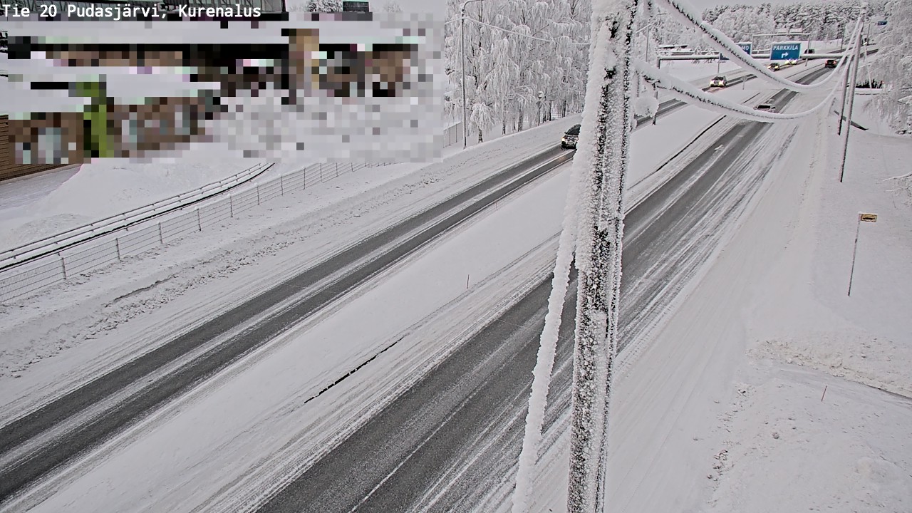 Weather Camera Image Road 20 Pudasjärvi, Kurenalus, Pudasjärvi, Pohjois-Pohjanmaa