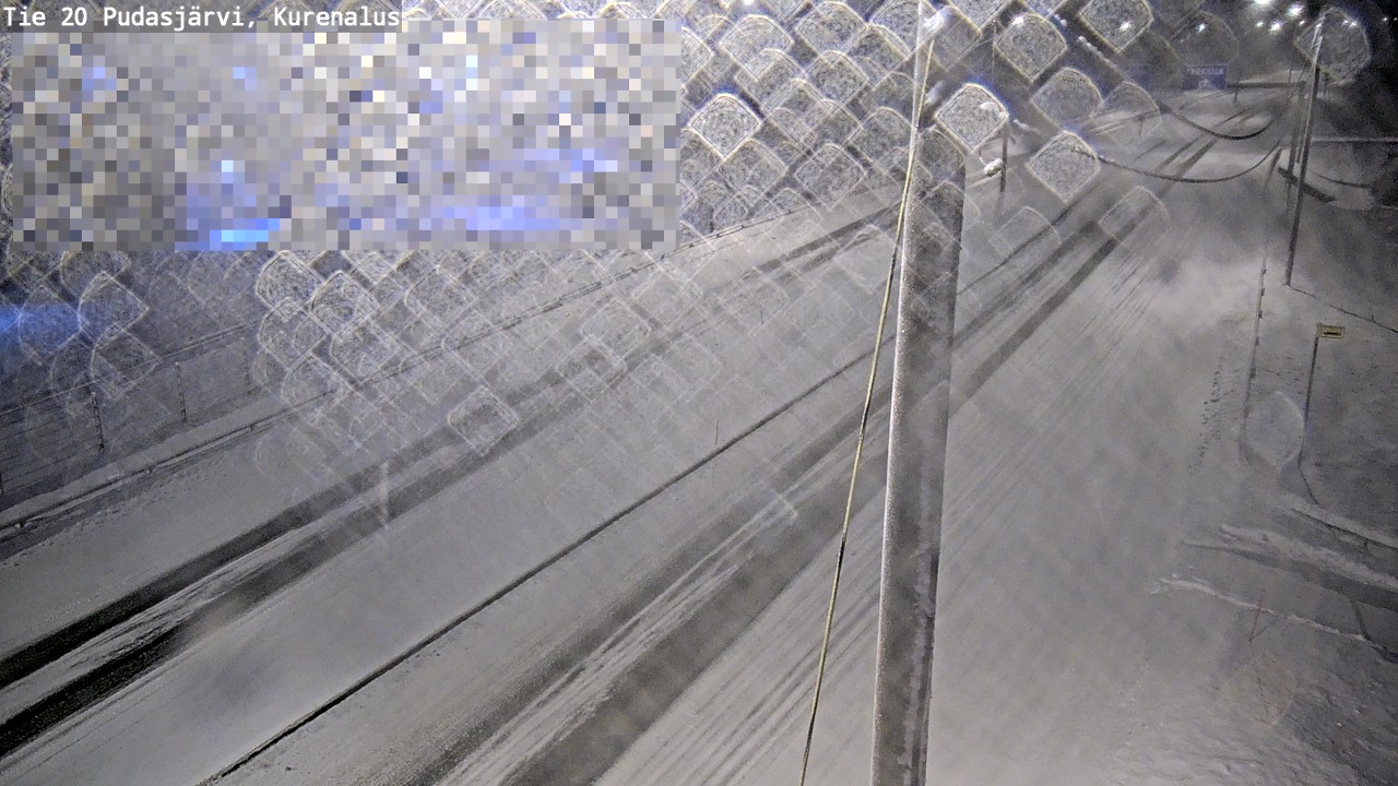 Weather Camera Image Road 20 Pudasjärvi, Kurenalus, Pudasjärvi, Pohjois-Pohjanmaa