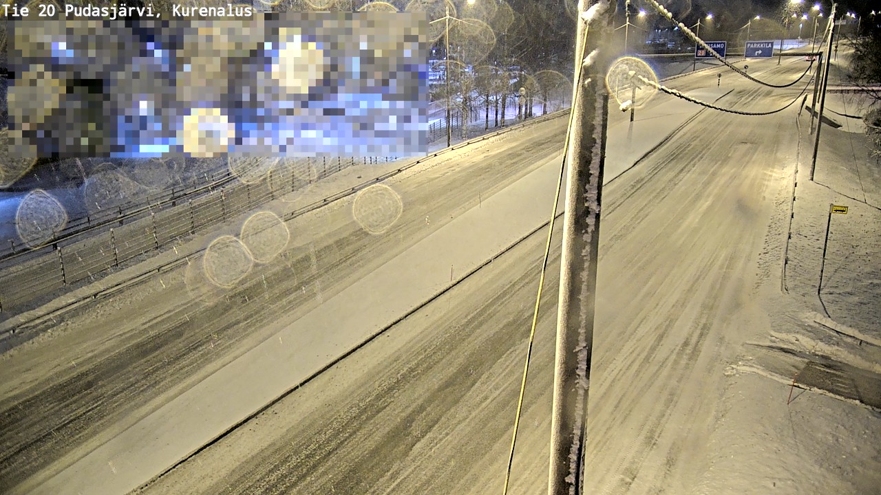 Weather Camera Image Road 20 Pudasjärvi, Kurenalus, Pudasjärvi, Pohjois-Pohjanmaa