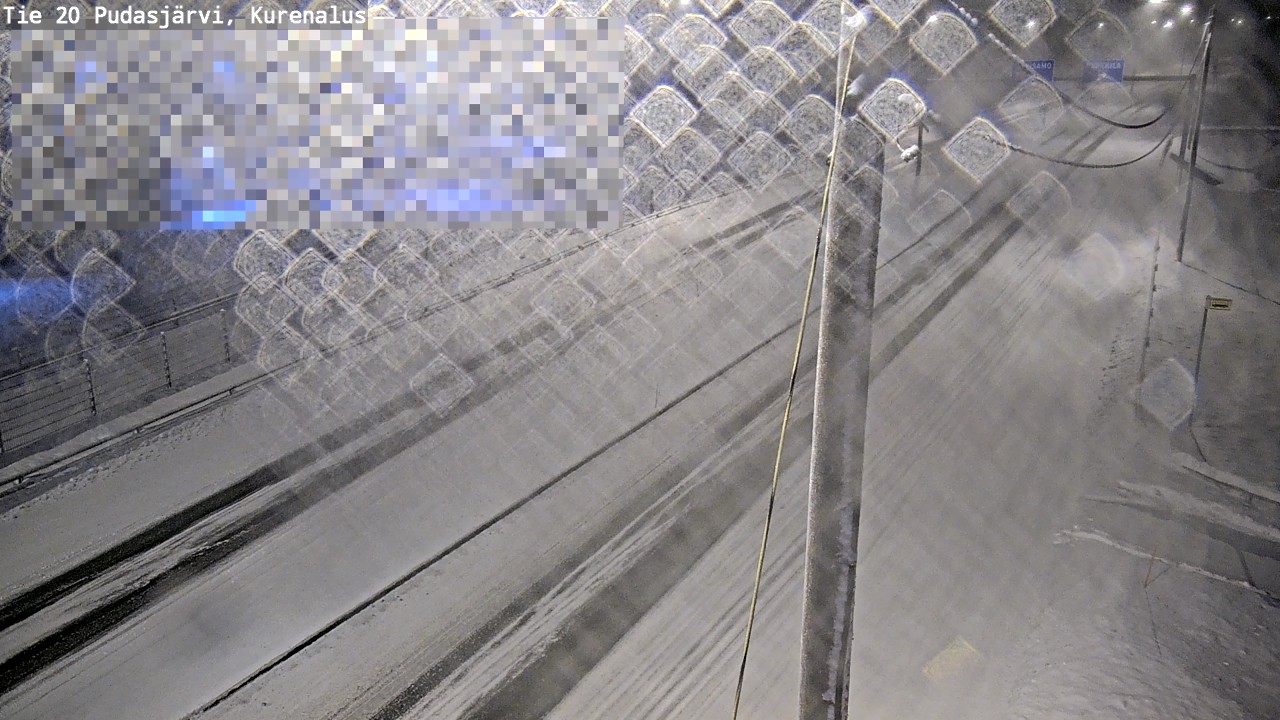 Weather Camera Image Road 20 Pudasjärvi, Kurenalus, Pudasjärvi, Pohjois-Pohjanmaa