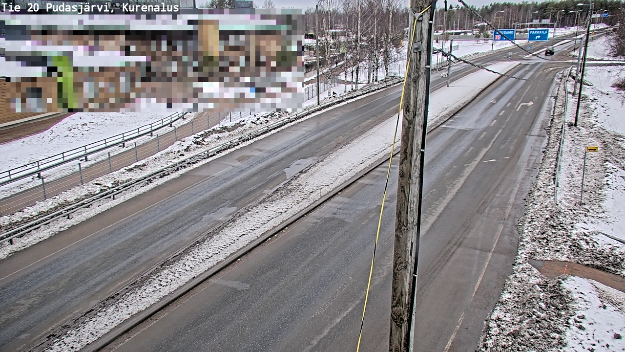 Weather Camera Image Road 20 Pudasjärvi, Kurenalus, Pudasjärvi, Pohjois-Pohjanmaa