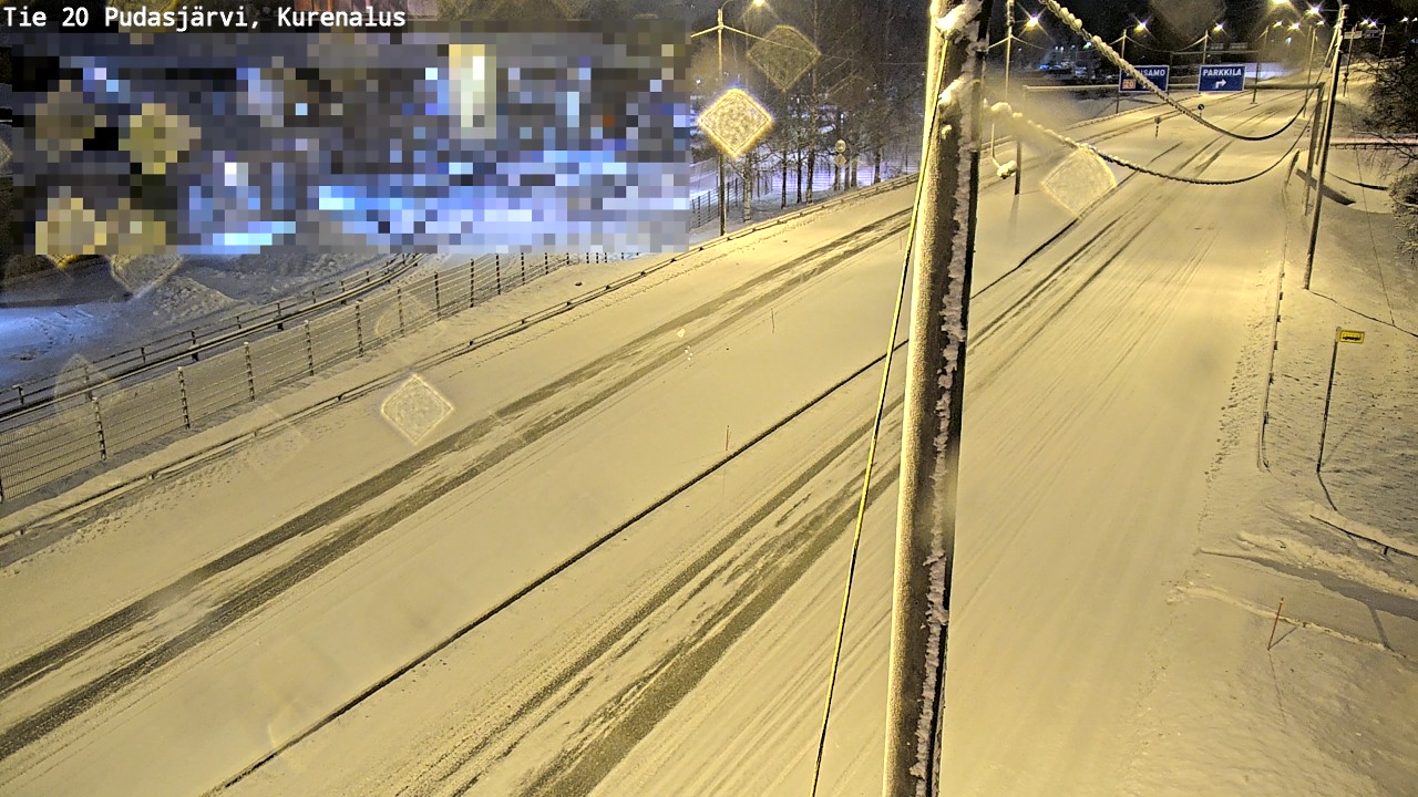 Weather Camera Image Road 20 Pudasjärvi, Kurenalus, Pudasjärvi, Pohjois-Pohjanmaa