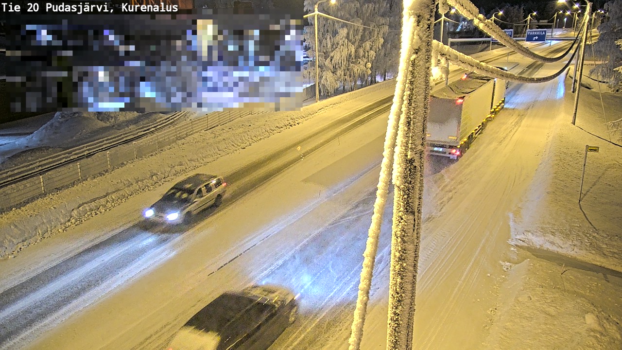 Weather Camera Image Road 20 Pudasjärvi, Kurenalus, Pudasjärvi, Pohjois-Pohjanmaa