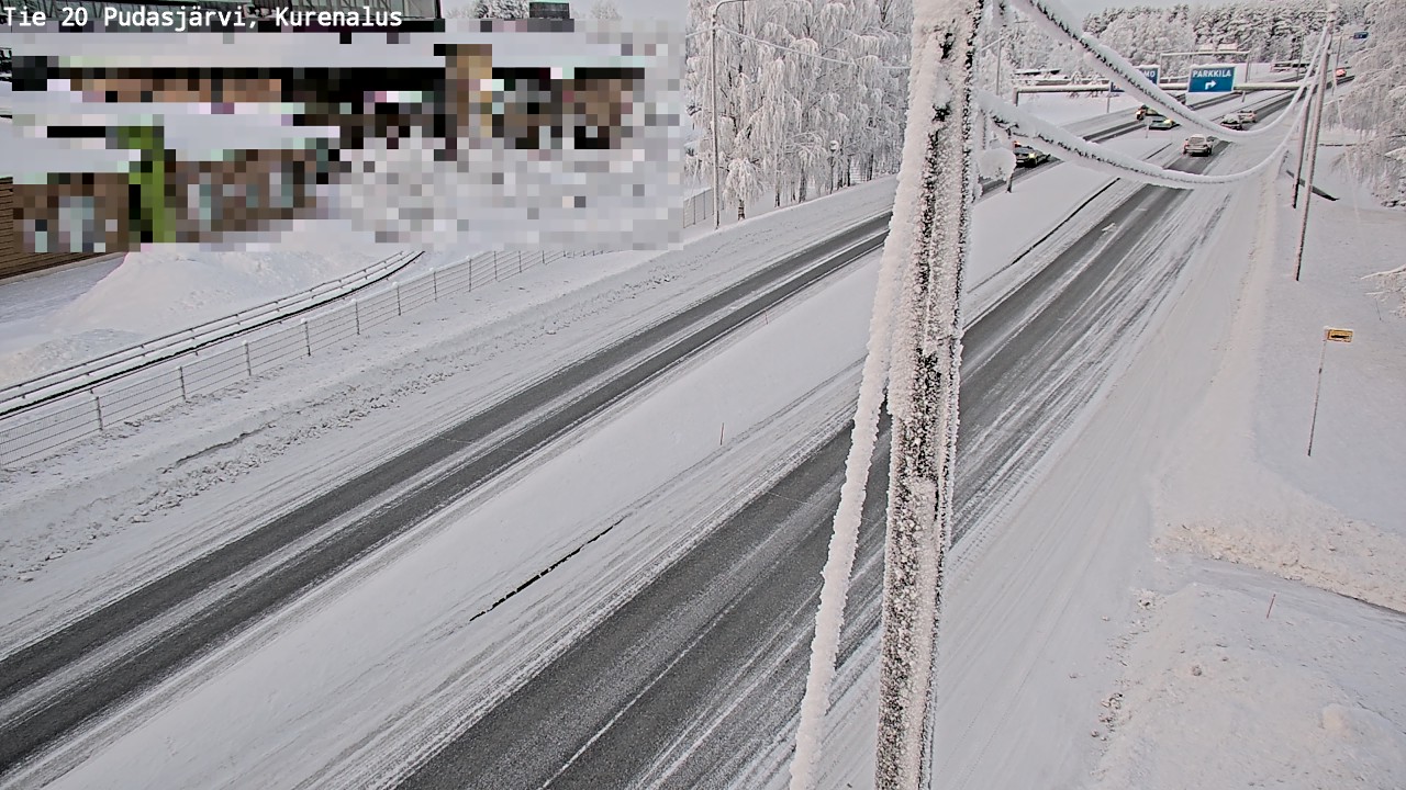 Weather Camera Image Road 20 Pudasjärvi, Kurenalus, Pudasjärvi, Pohjois-Pohjanmaa