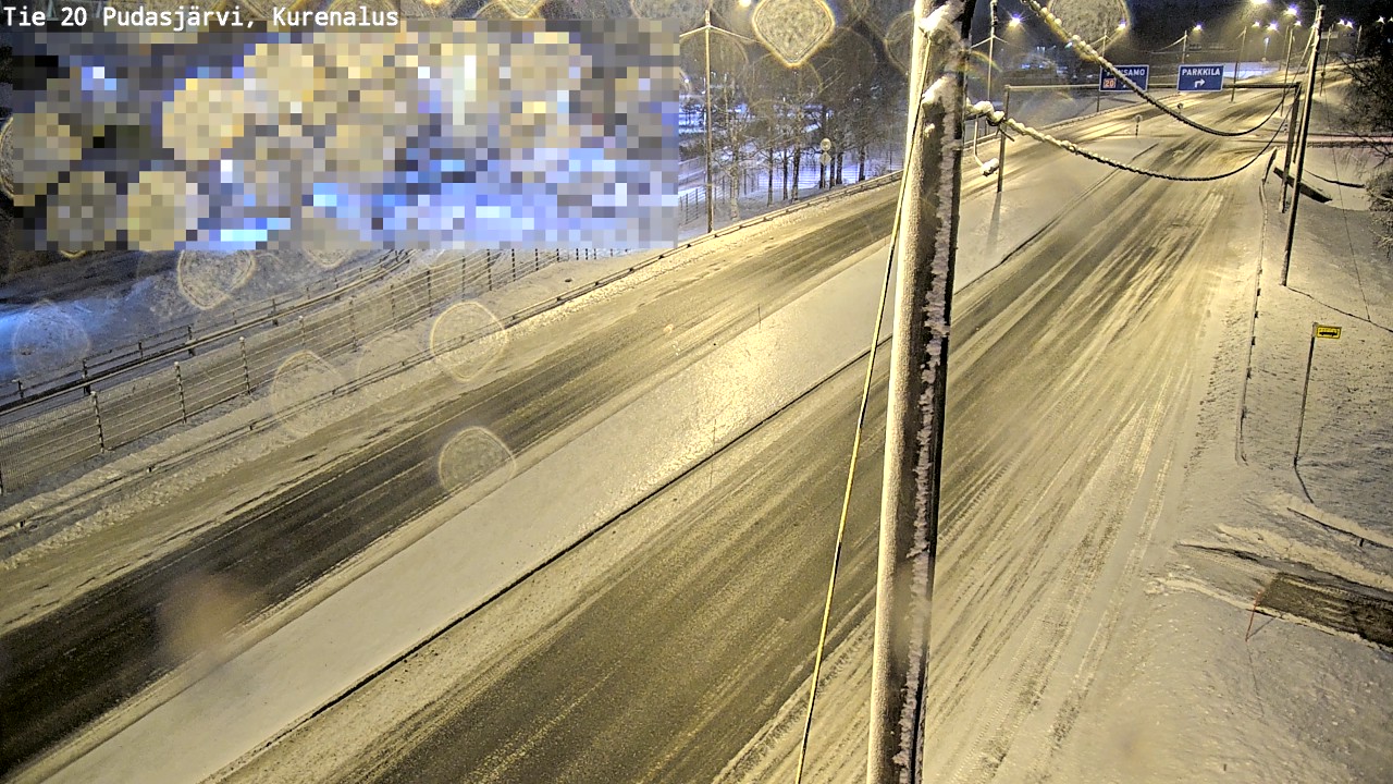 Weather Camera Image Road 20 Pudasjärvi, Kurenalus, Pudasjärvi, Pohjois-Pohjanmaa