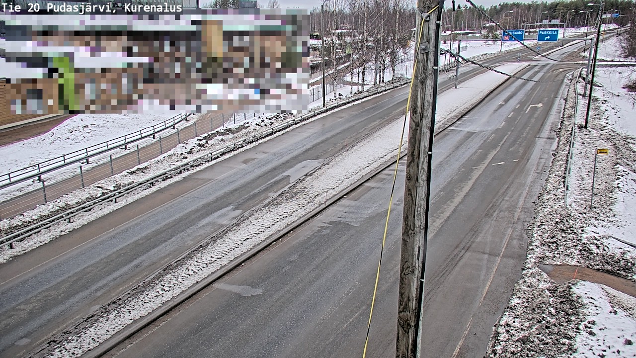 Weather Camera Image Road 20 Pudasjärvi, Kurenalus, Pudasjärvi, Pohjois-Pohjanmaa