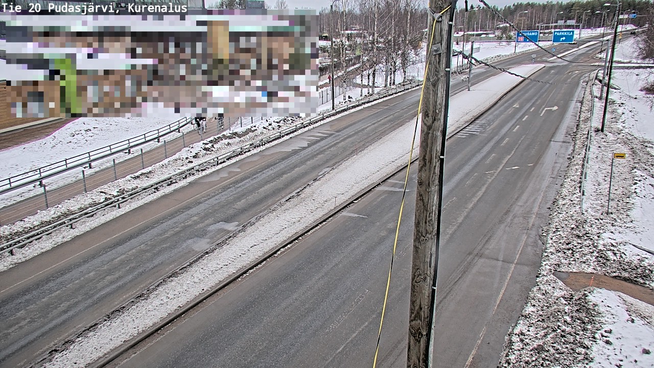 Weather Camera Image Road 20 Pudasjärvi, Kurenalus, Pudasjärvi, Pohjois-Pohjanmaa