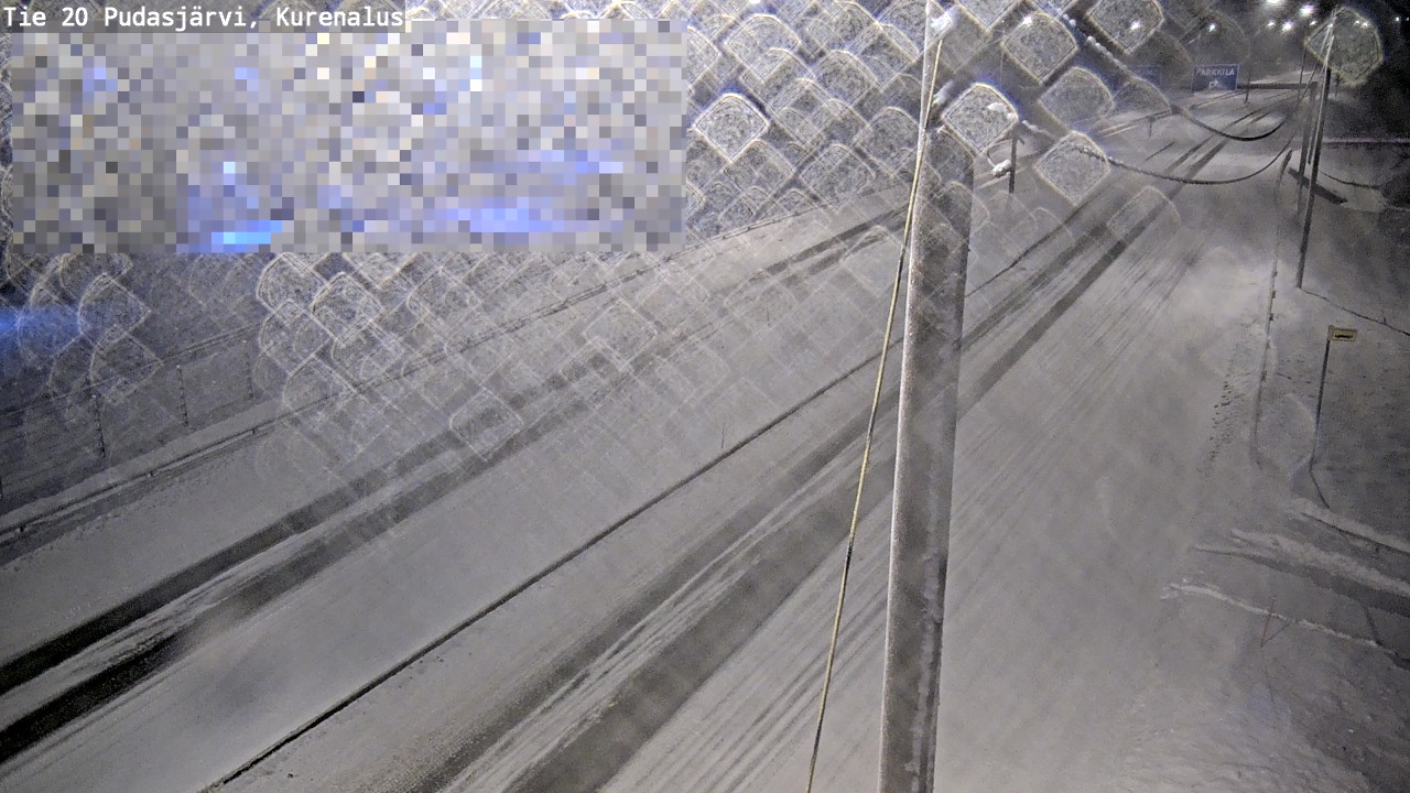 Weather Camera Image Road 20 Pudasjärvi, Kurenalus, Pudasjärvi, Pohjois-Pohjanmaa