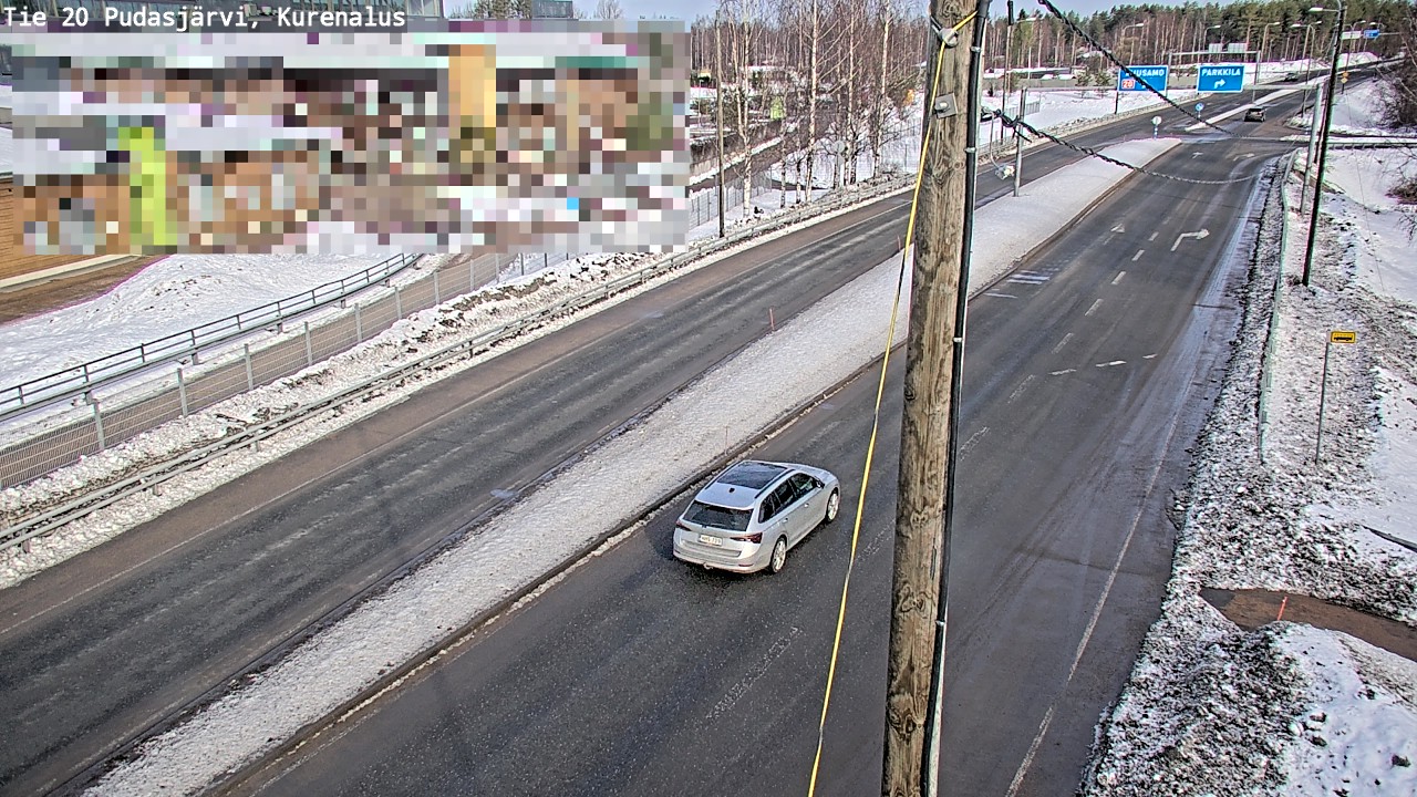 Weather Camera Image Road 20 Pudasjärvi, Kurenalus, Pudasjärvi, Pohjois-Pohjanmaa