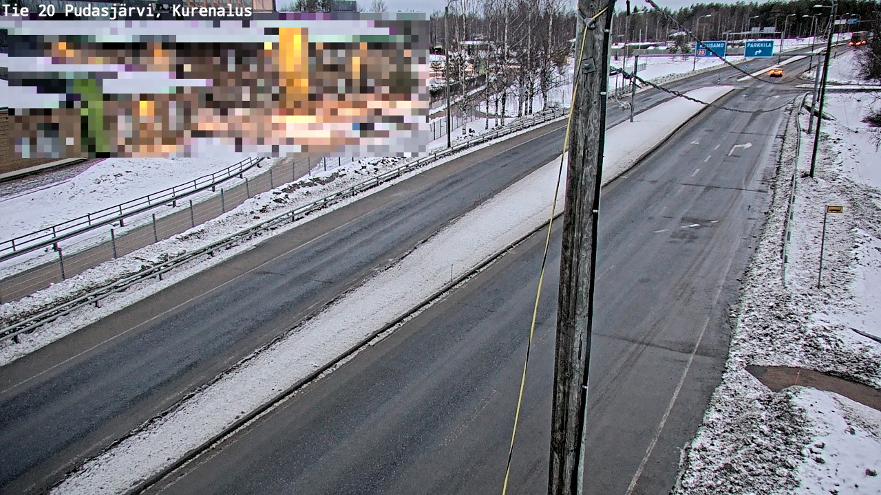 Kelikamerat Kuva Tie 20 Pudasjärvi, Kurenalus, Pudasjärvi, Pohjois-Pohjanmaa