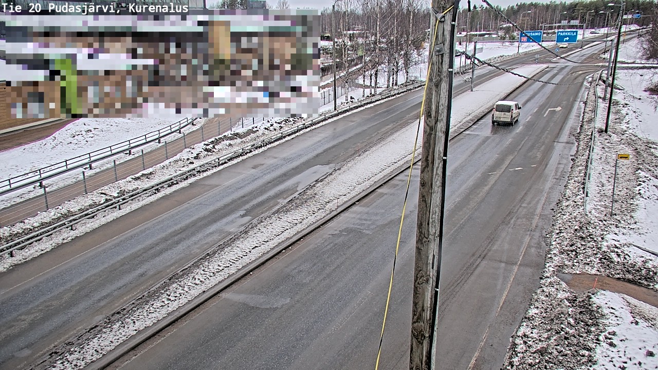 Weather Camera Image Road 20 Pudasjärvi, Kurenalus, Pudasjärvi, Pohjois-Pohjanmaa