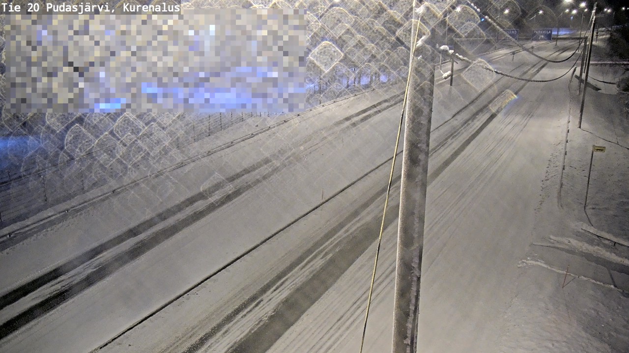 Weather Camera Image Road 20 Pudasjärvi, Kurenalus, Pudasjärvi, Pohjois-Pohjanmaa
