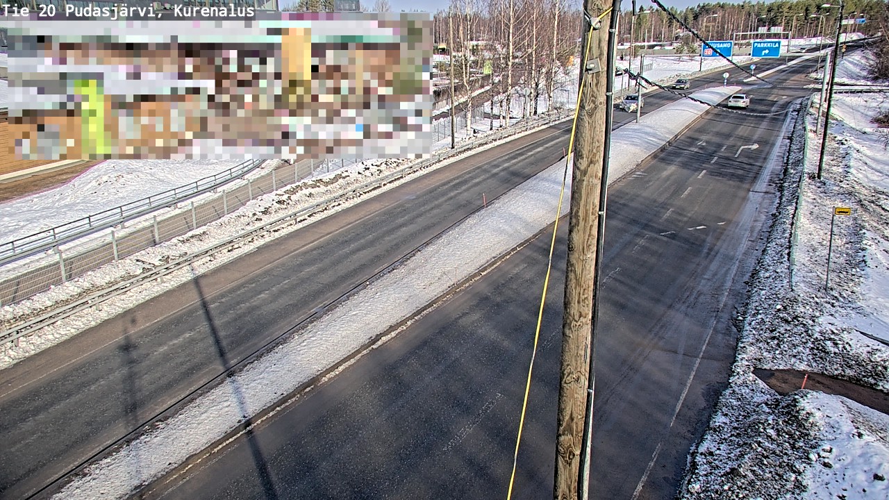 Weather Camera Image Road 20 Pudasjärvi, Kurenalus, Pudasjärvi, Pohjois-Pohjanmaa