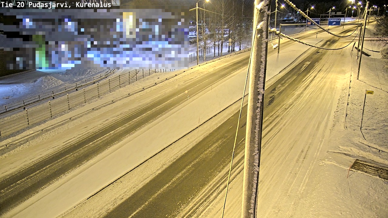 Weather Camera Image Road 20 Pudasjärvi, Kurenalus, Pudasjärvi, Pohjois-Pohjanmaa